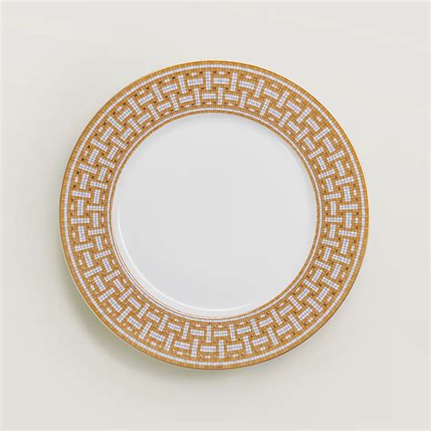 hermes mosaique dinner plate|Hermes 24 carat dinner plates.